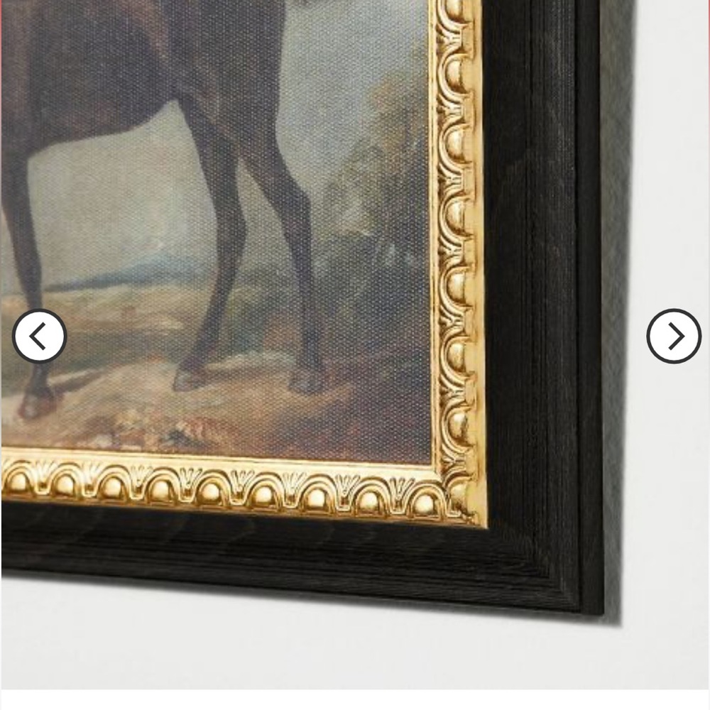 8" x 10" Stallion on Canvas Board with Ant Frame Gold/Light Brown - Studio McGee - Picture 3 of 3
